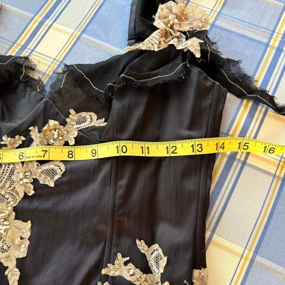 ♠️ MANDALAY GOLD LACE EMBROIDERY CORSET ♠️ - Picture 10 of 15